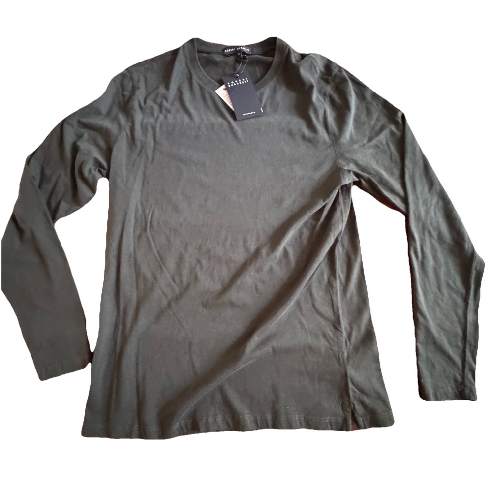 Robert Barakett Kentville Long Sleeve T Shirt Small Olive Green New W/Tags